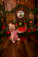 Kansas City Watermelon Cake Smash Photographer | First Birthday Portraits