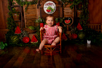 Kansas City Watermelon Cake Smash Photographer | First Birthday Portraits
