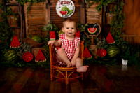 Kansas City Watermelon Cake Smash Photographer | First Birthday Portraits