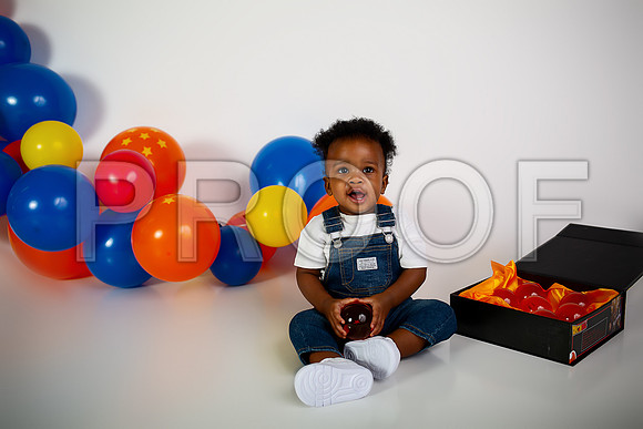 Anime First Birthday Cake Smash Photography in Kansas City