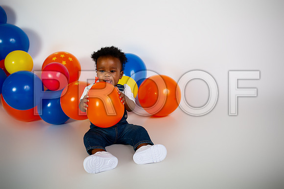 Anime First Birthday Cake Smash Photography in Kansas City