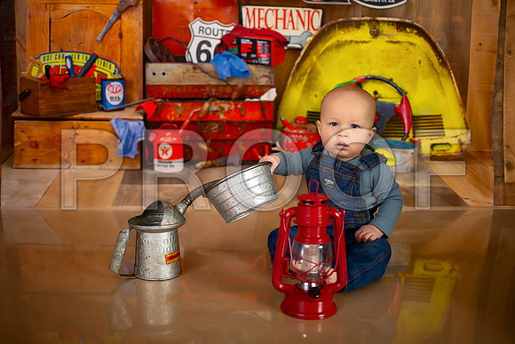 Kansas City Mechanic Cake Smash Photographer | First Birthday Sessions