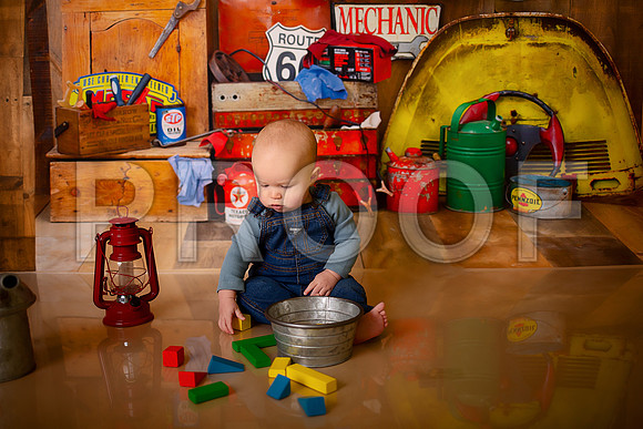 Kansas City Mechanic Cake Smash Photographer | First Birthday Sessions