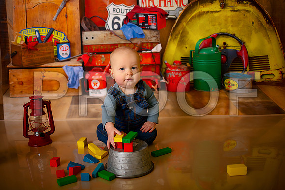 Kansas City Mechanic Cake Smash Photographer | First Birthday Sessions