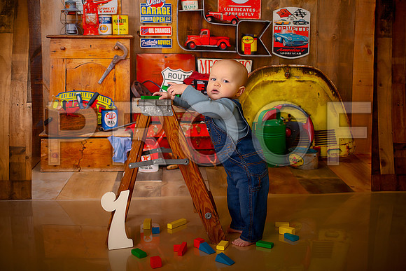 Kansas City Mechanic Cake Smash Photographer | First Birthday Sessions