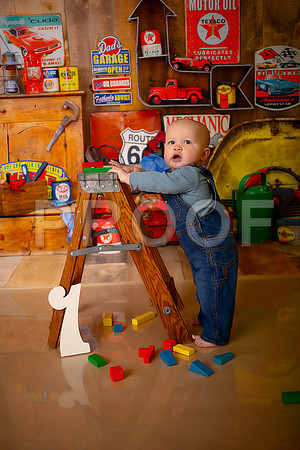 Kansas City Mechanic Cake Smash Photographer | First Birthday Sessions