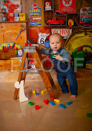 Kansas City Mechanic Cake Smash Photographer | First Birthday Sessions