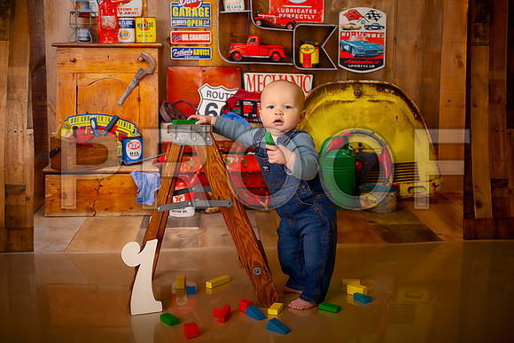 Kansas City Mechanic Cake Smash Photographer | First Birthday Sessions