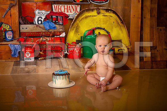 Kansas City Mechanic Cake Smash Photographer | First Birthday Sessions