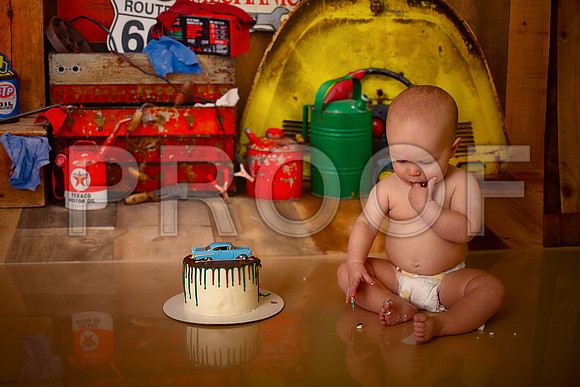 Kansas City Mechanic Cake Smash Photographer | First Birthday Sessions