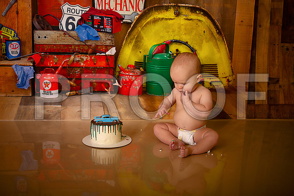 Kansas City Mechanic Cake Smash Photographer | First Birthday Sessions