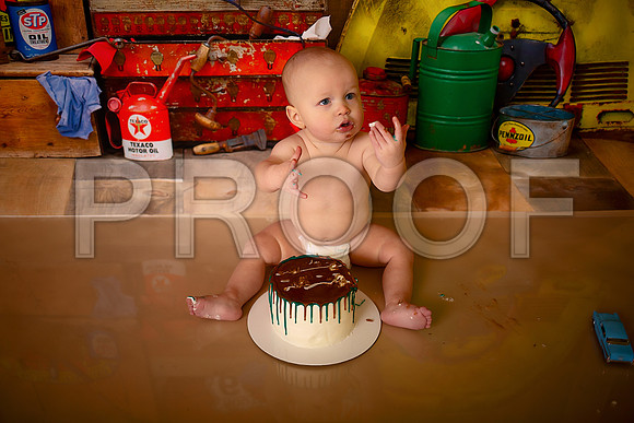 Kansas City Mechanic Cake Smash Photographer | First Birthday Sessions