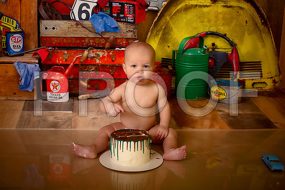 Kansas City Mechanic Cake Smash Photographer | First Birthday Sessions