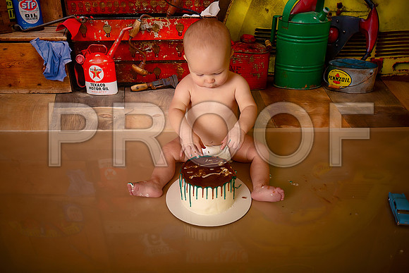 Kansas City Mechanic Cake Smash Photographer | First Birthday Sessions