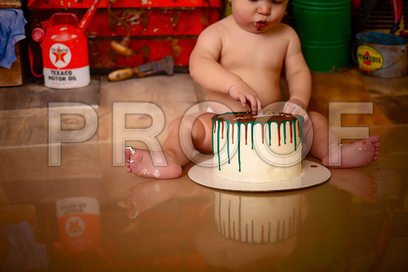Kansas City Mechanic Cake Smash Photographer | First Birthday Sessions