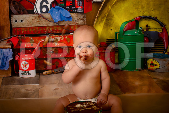 Kansas City Mechanic Cake Smash Photographer | First Birthday Sessions