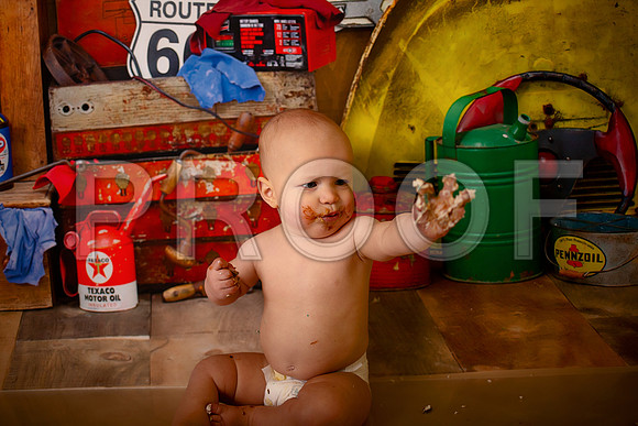 Kansas City Mechanic Cake Smash Photographer | First Birthday Sessions