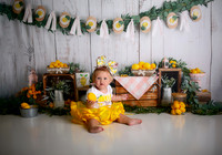 Kansas City Lemon-Themed Cake Smash Photography | Heather Sears Photography