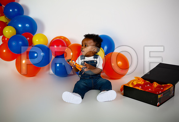 Anime First Birthday Cake Smash Photography in Kansas City
