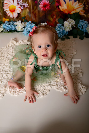 Boho Wildflower First Birthday Cake Smash Photography in Kansas City