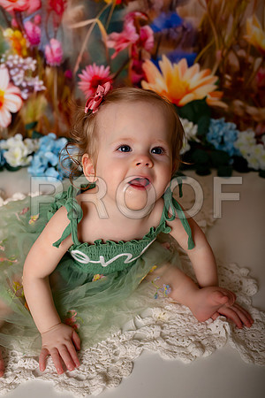 Boho Wildflower First Birthday Cake Smash Photography in Kansas City