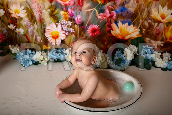 Boho Wildflower First Birthday Cake Smash Photography in Kansas City