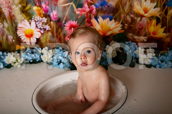 Boho Wildflower First Birthday Cake Smash Photography in Kansas City