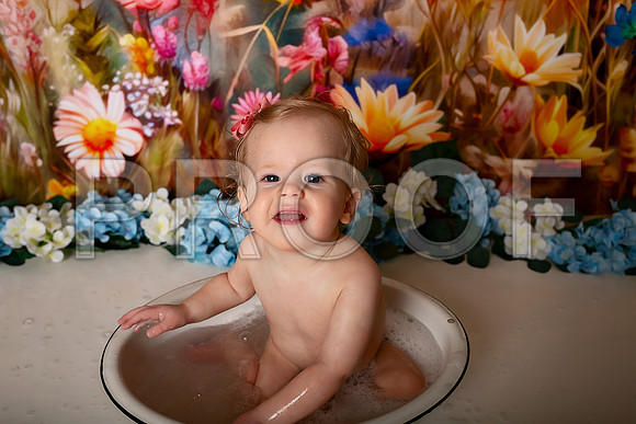 Boho Wildflower First Birthday Cake Smash Photography in Kansas City
