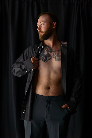 KC Male Boudoir Photographer | Bold & Modern Studio Portraits