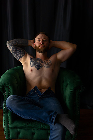 KC Male Boudoir Photographer | Bold & Modern Studio Portraits