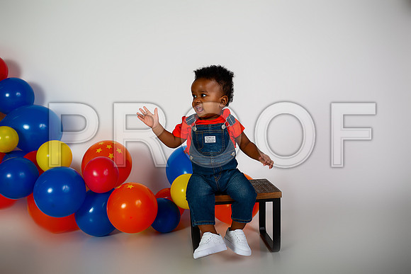 Anime First Birthday Cake Smash Photography in Kansas City