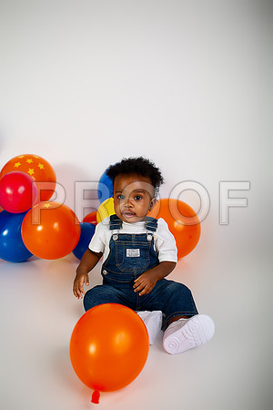 Anime First Birthday Cake Smash Photography in Kansas City
