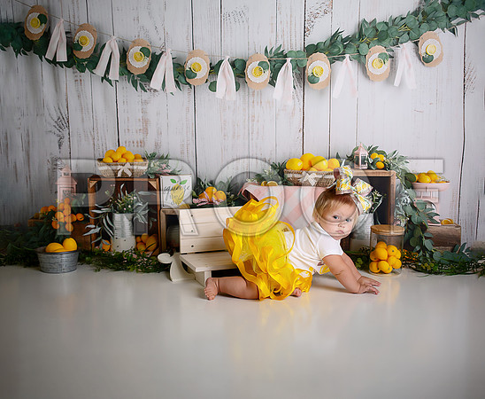 Kansas City Lemon-Themed Cake Smash Photography | Heather Sears Photography