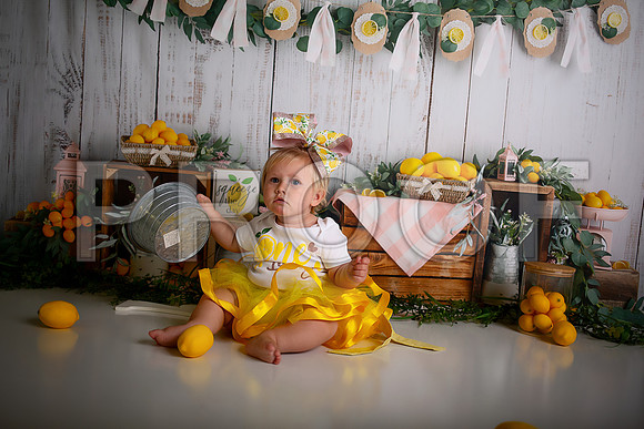 Kansas City Lemon-Themed Cake Smash Photography | Heather Sears Photography