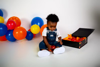 Anime First Birthday Cake Smash Photography in Kansas City