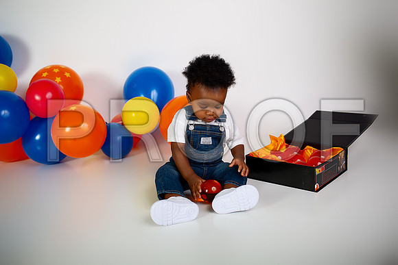 Anime First Birthday Cake Smash Photography in Kansas City