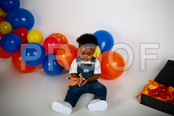 Anime First Birthday Cake Smash Photography in Kansas City