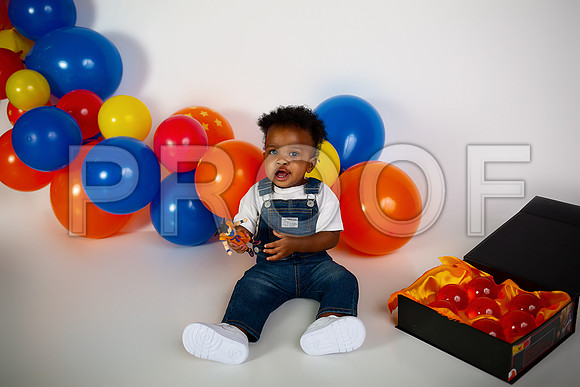 Anime First Birthday Cake Smash Photography in Kansas City