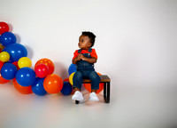 Anime First Birthday Cake Smash Photography in Kansas City