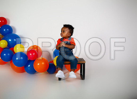 Anime First Birthday Cake Smash Photography in Kansas City