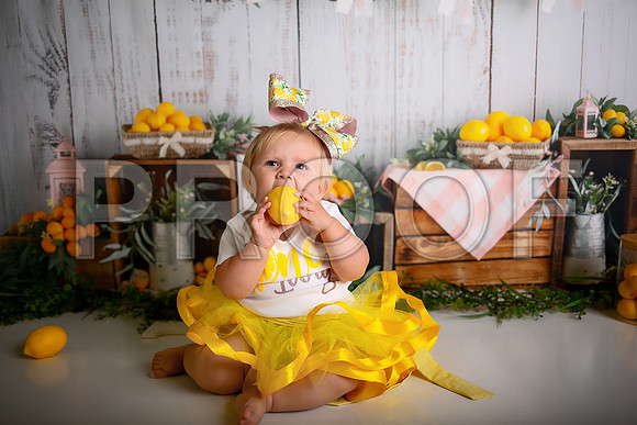 Kansas City Lemon-Themed Cake Smash Photography | Heather Sears Photography