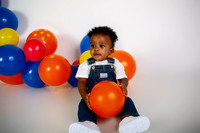 Anime First Birthday Cake Smash Photography in Kansas City