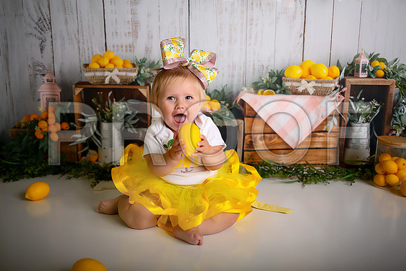Kansas City Lemon-Themed Cake Smash Photography | Heather Sears Photography
