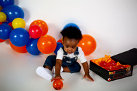 Anime First Birthday Cake Smash Photography in Kansas City