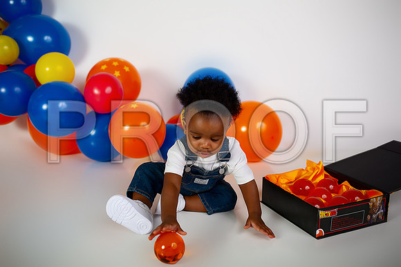 Anime First Birthday Cake Smash Photography in Kansas City