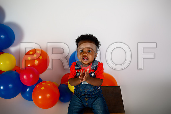 Anime First Birthday Cake Smash Photography in Kansas City