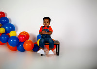 Anime First Birthday Cake Smash Photography in Kansas City