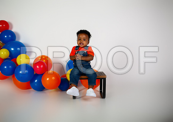 Anime First Birthday Cake Smash Photography in Kansas City