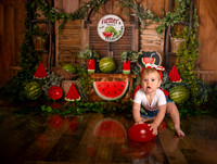 Kansas City Watermelon Cake Smash Photographer | First Birthday Portraits