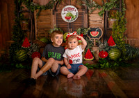 Kansas City Watermelon Cake Smash Photographer | First Birthday Portraits